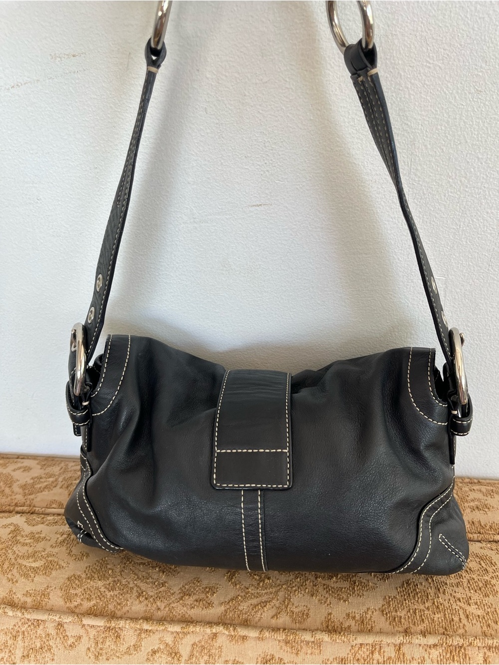 Coach Vintage Y2K Soho Shoulder Bag, 3653 Black Leather Hobo Buckle - Picture 4 of 12
